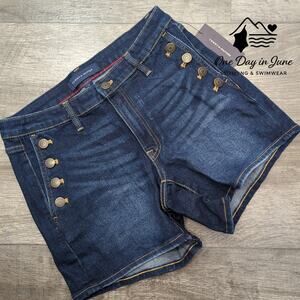 Tommy Hilfiger Button Accent Denim Shorts Size 4